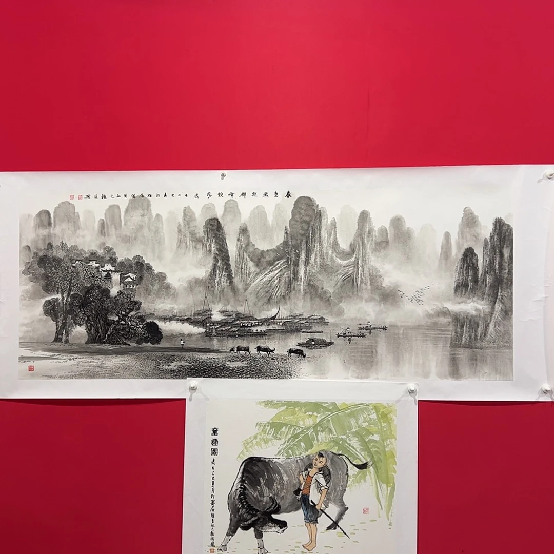 无***量国画莫桂宁小六尺作品