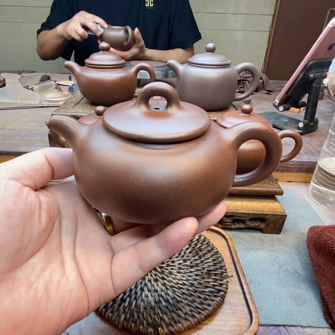 茶壶紫砂思韵壶（原矿底槽清220cc）
