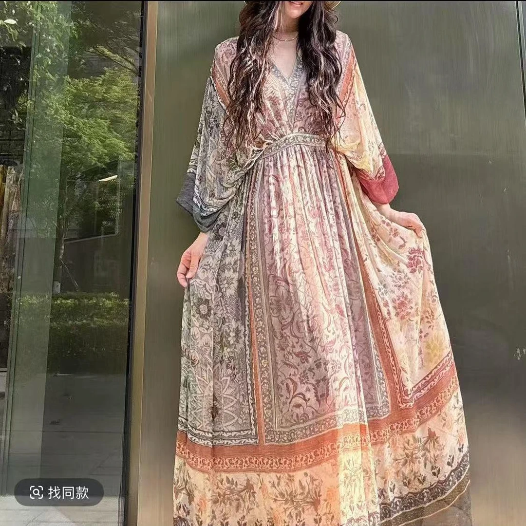 【连衣裙】春季高档连衣裙春装设计感时装女装服装9373[ZX]Z