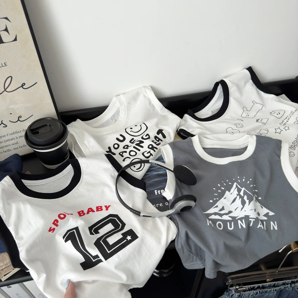 儿童男童夏季洋气无袖圆领薄款背心打底衫百搭韩版打底背心