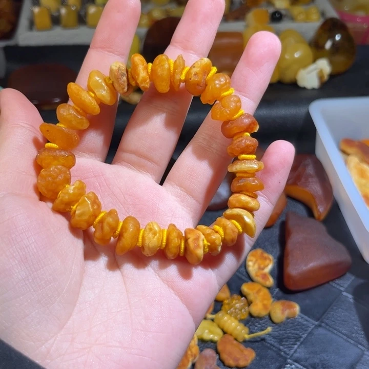 琥珀未镶嵌颈饰手串