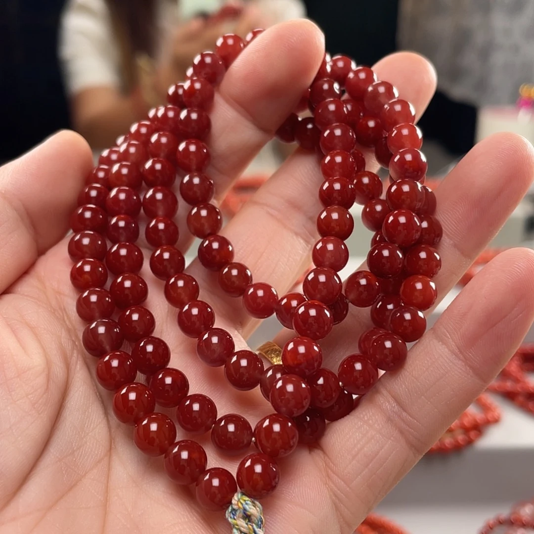 南红玛瑙未镶嵌手链