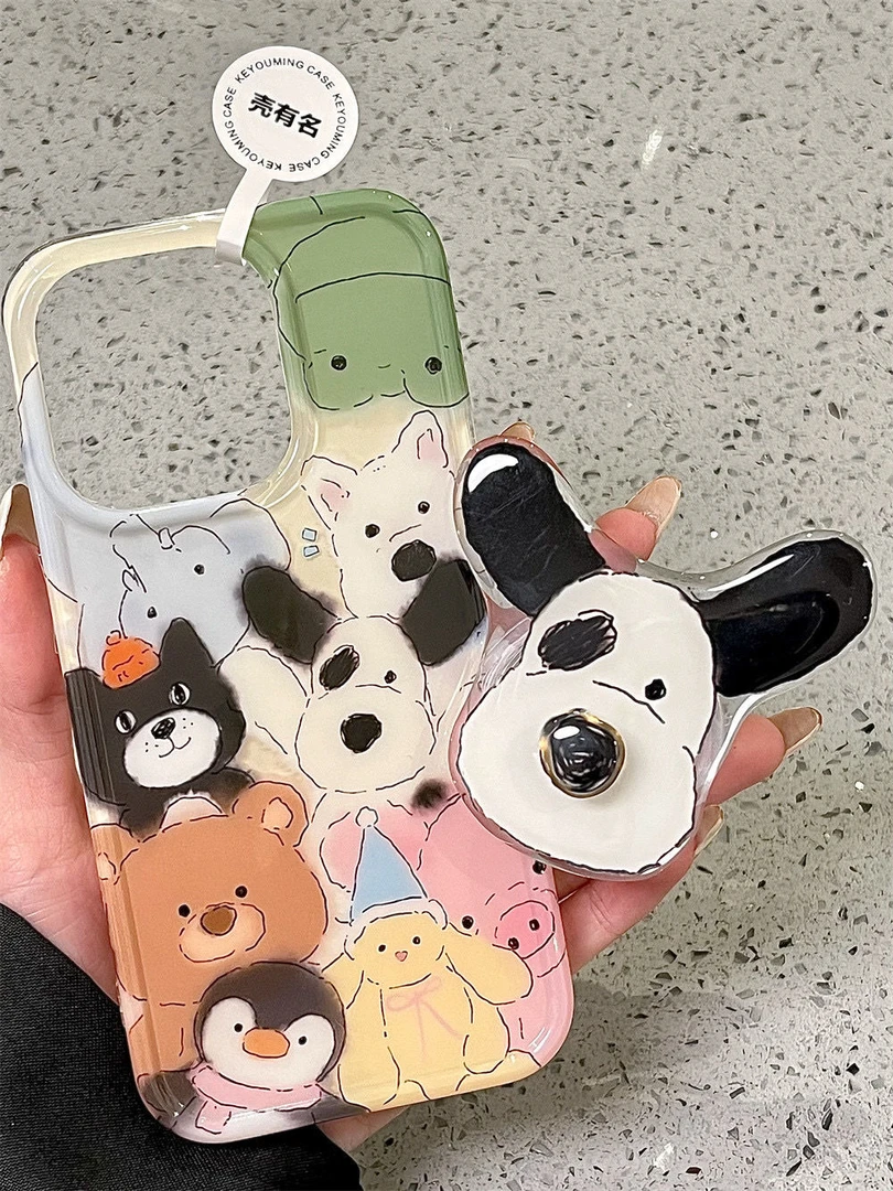 堆堆涂鸦适用苹果16/15手机壳iphone13pro12女14小米oppo华为vivo