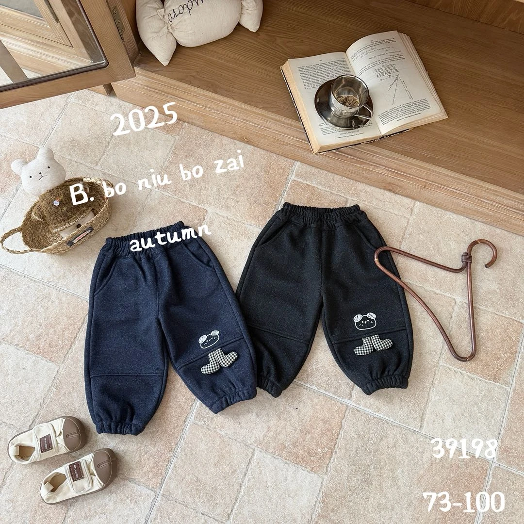 波妞波仔-【39198】（加绒加厚）休闲卫裤