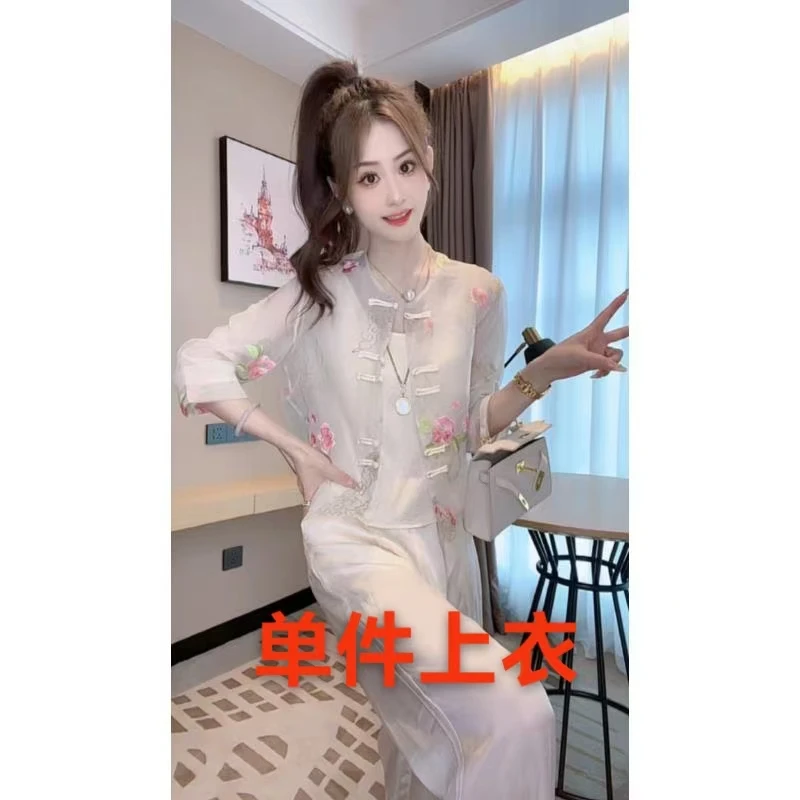 Ling【花儿朵朵】2025季国风重工刺绣宽松洋气时尚防晒休闲短外套