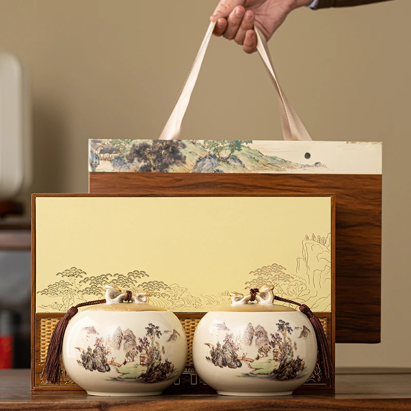 送礼茶叶礼盒装花果香碧螺春绿茶高级高档送礼品过节送长辈送领导