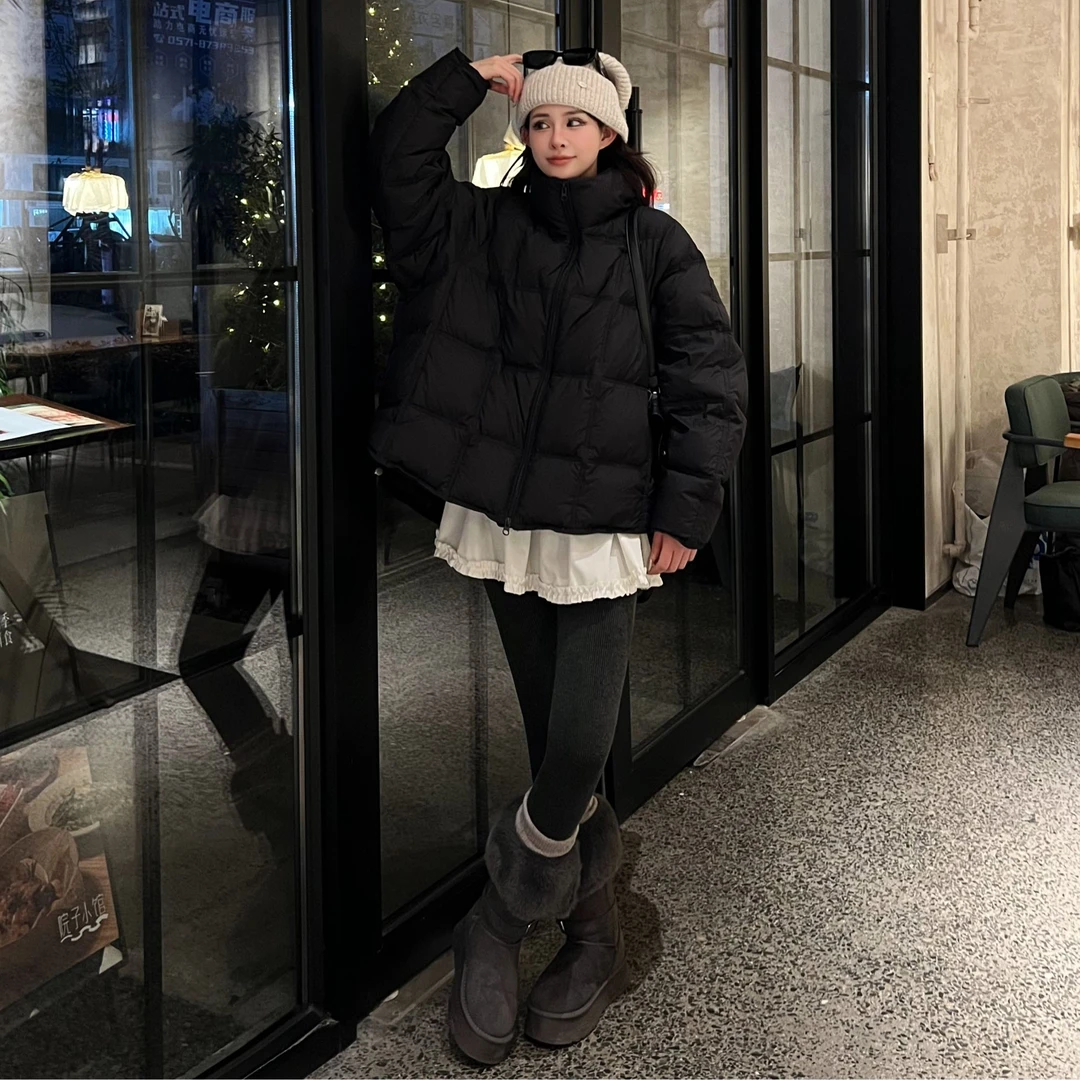 105-107冬季新款立领宽松小众设计泡芙羽绒服百搭外套