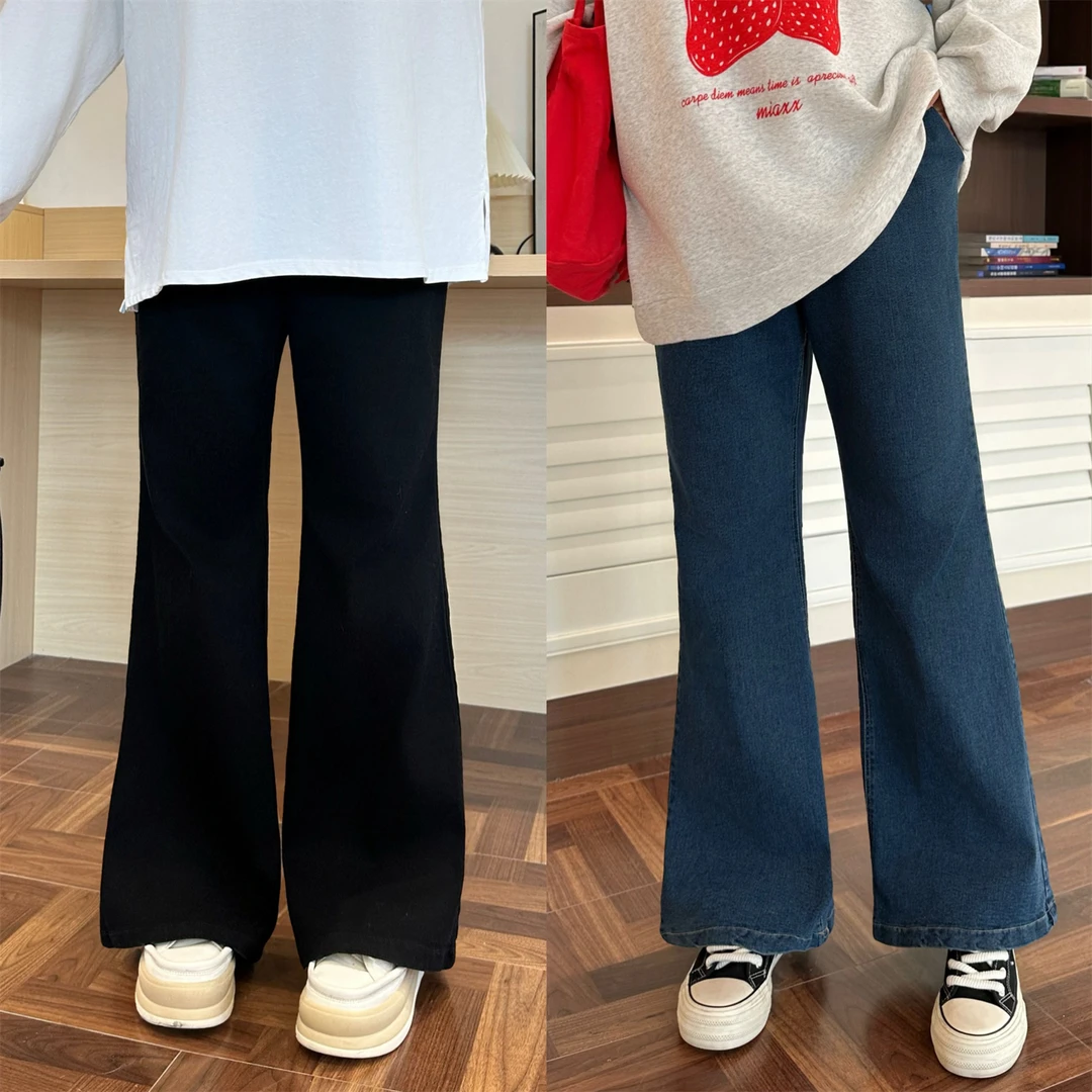 断码捡漏~大码女装秋季宽松花契200斤胖mm韩系高腰牛仔裤14732-H