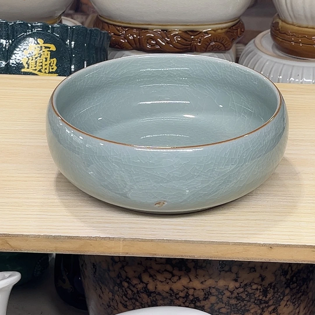 陶瓷绿植多肉微瑕花盆口径18*7.5无孔