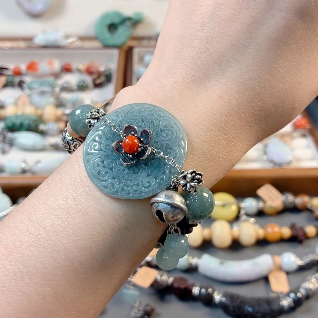 飞***飞未镶嵌手链翡翠手串