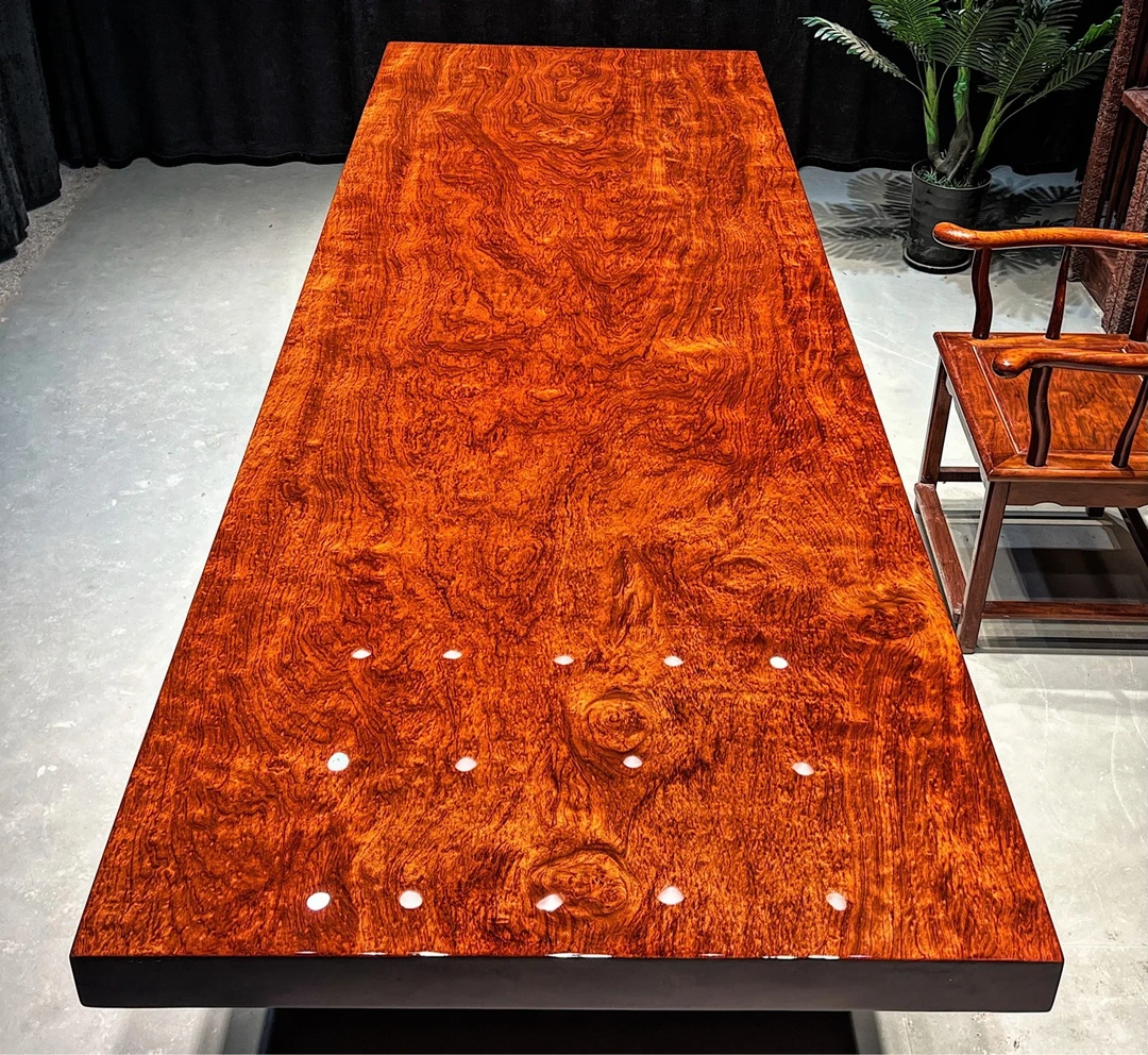 精品黑线山水纹巴花大板320*106*9.2