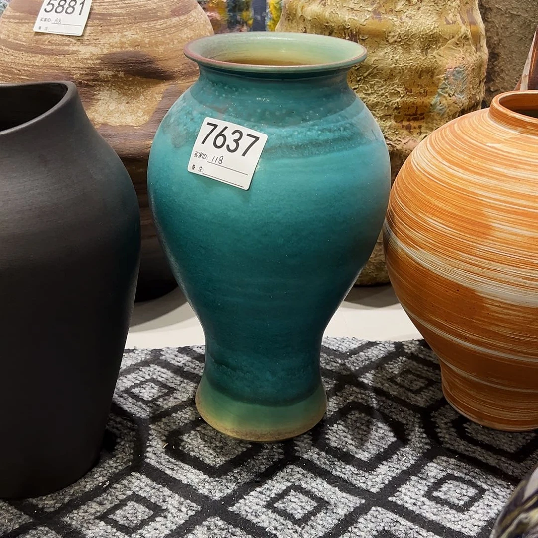 瓶7634高33口9陶瓷花瓶无孔