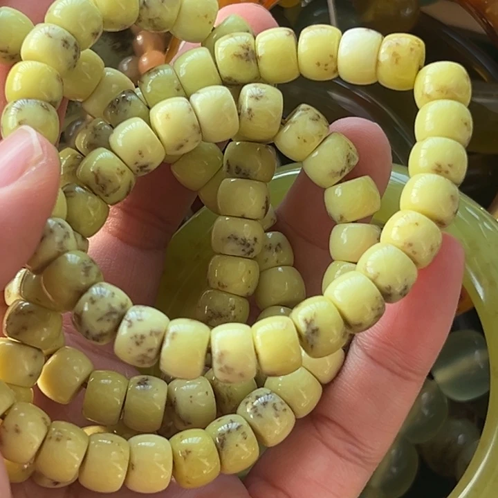 园***力未镶嵌蛇纹石玉手链