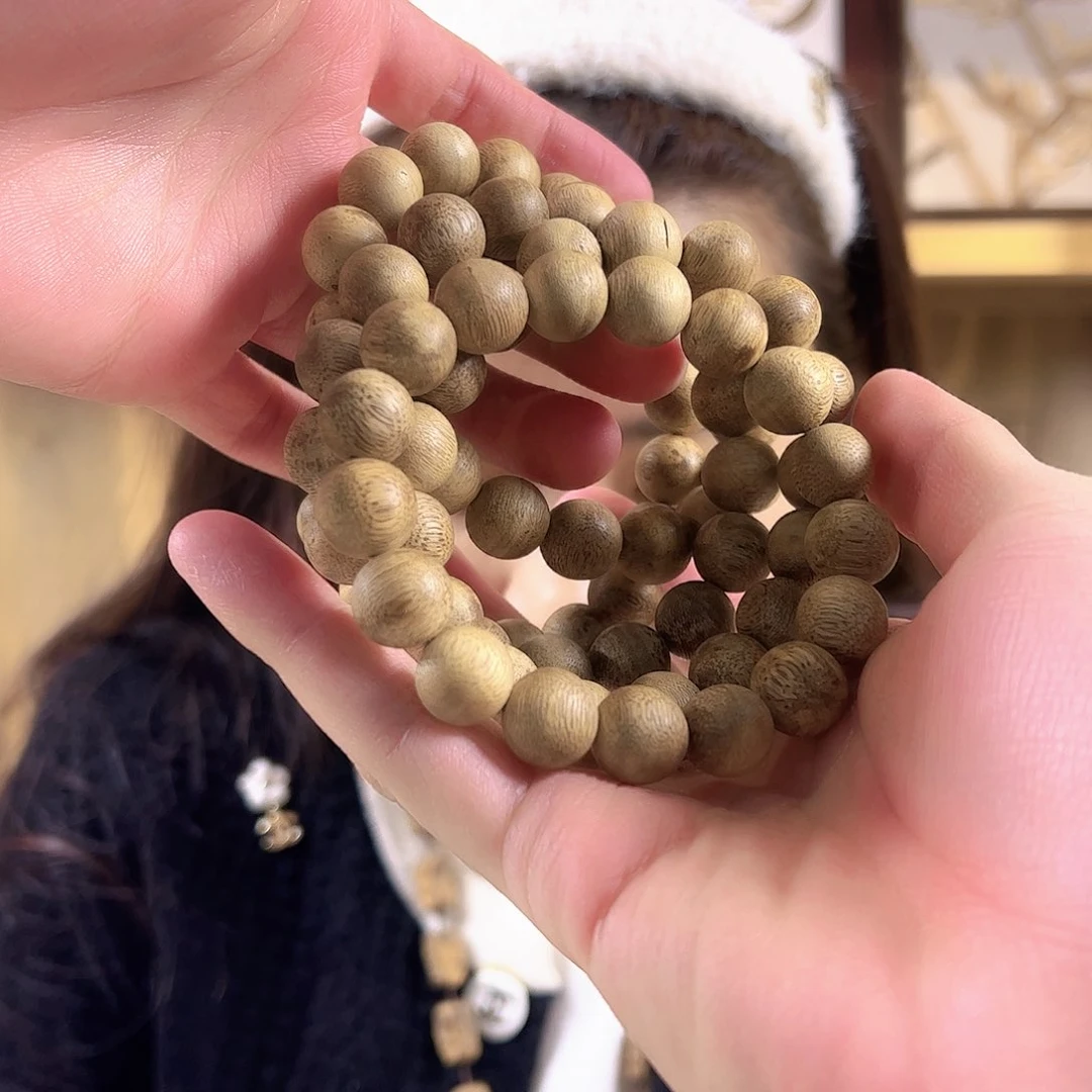 沉香手串红土料1.2圆珠单圈多样性发货一条