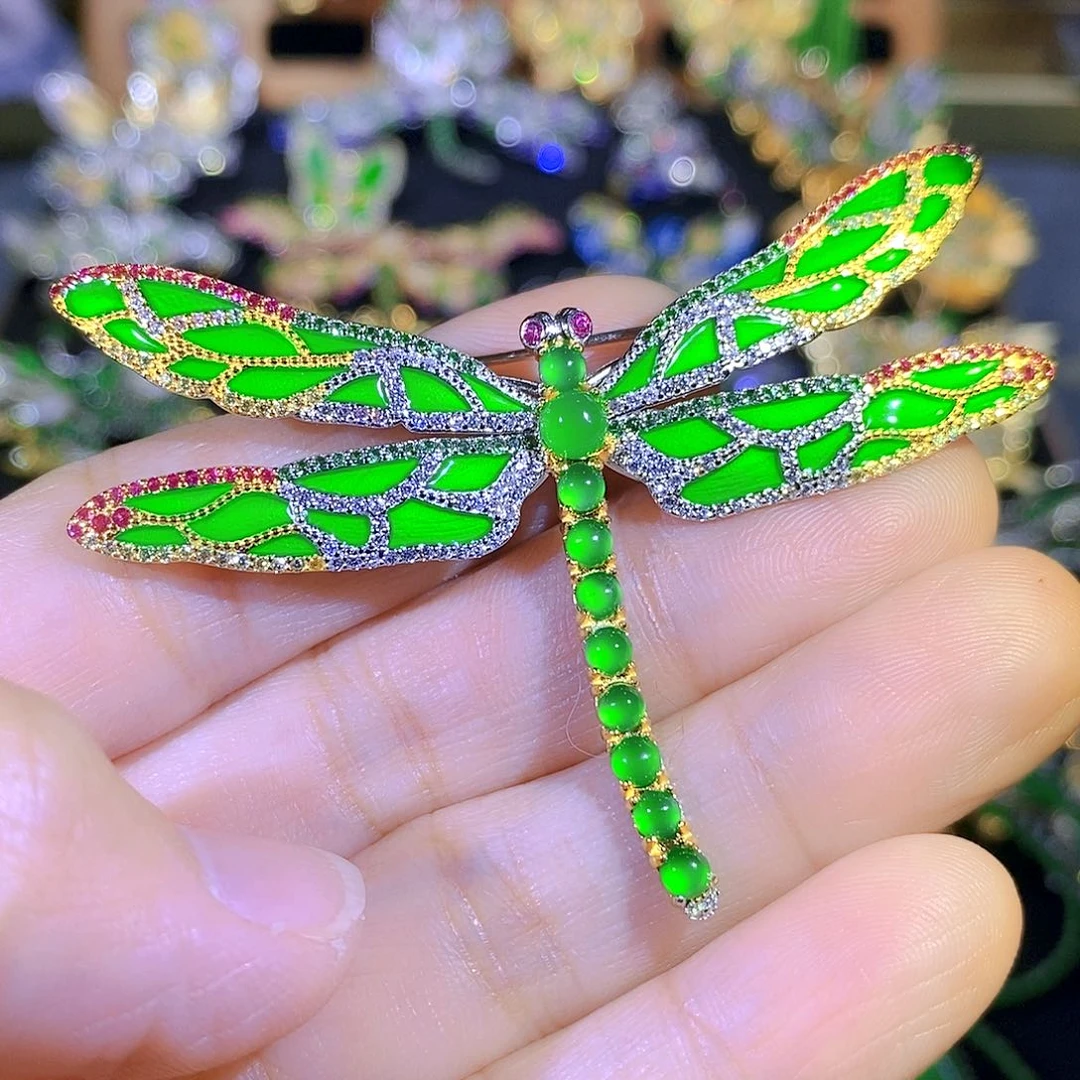 吊坠(不含链)银S925镶嵌翡翠