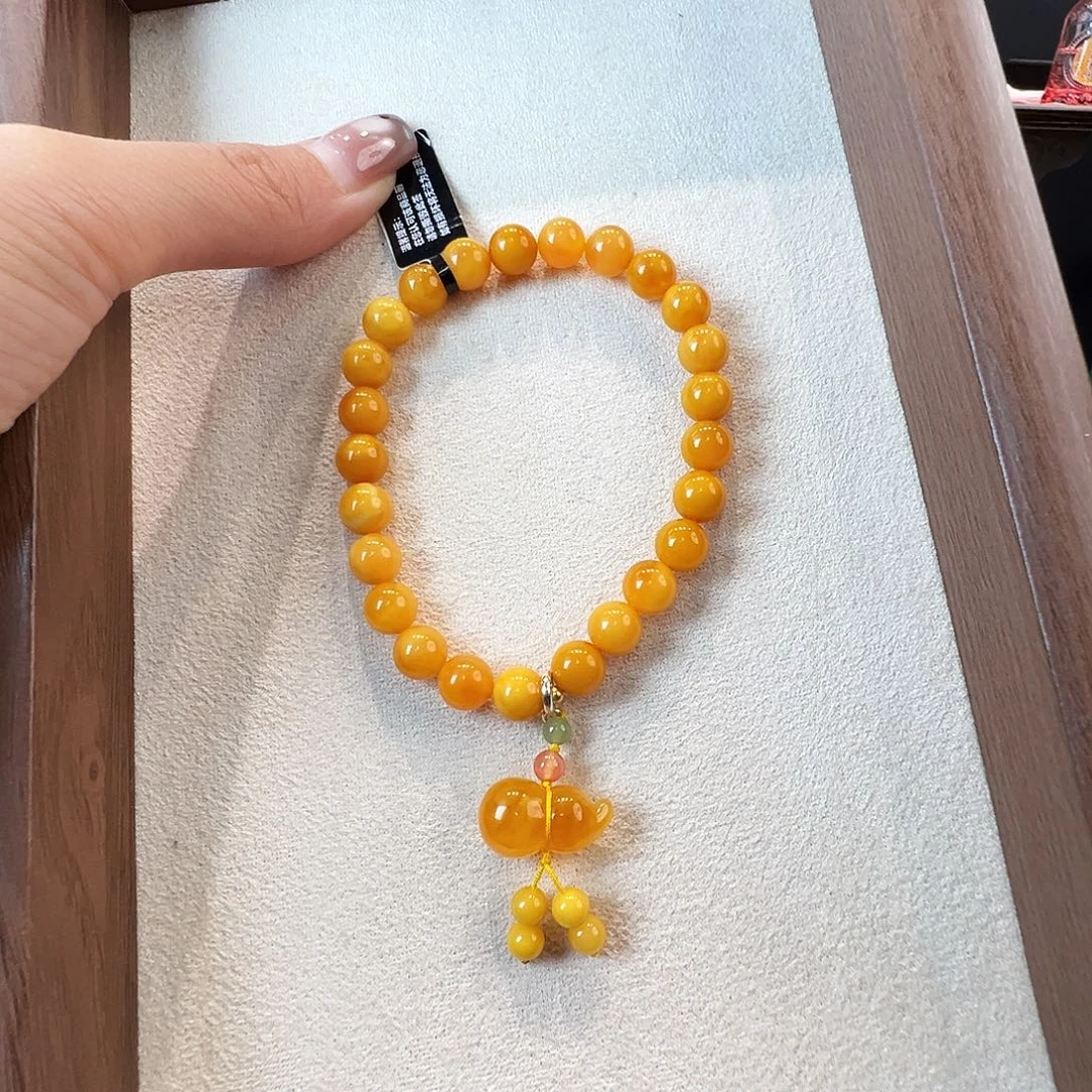未镶嵌蜜蜡手链蜜蜡7.7mm