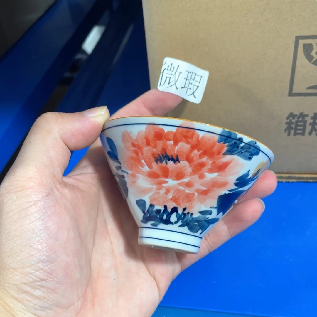 釉下手绘茶具微瑕