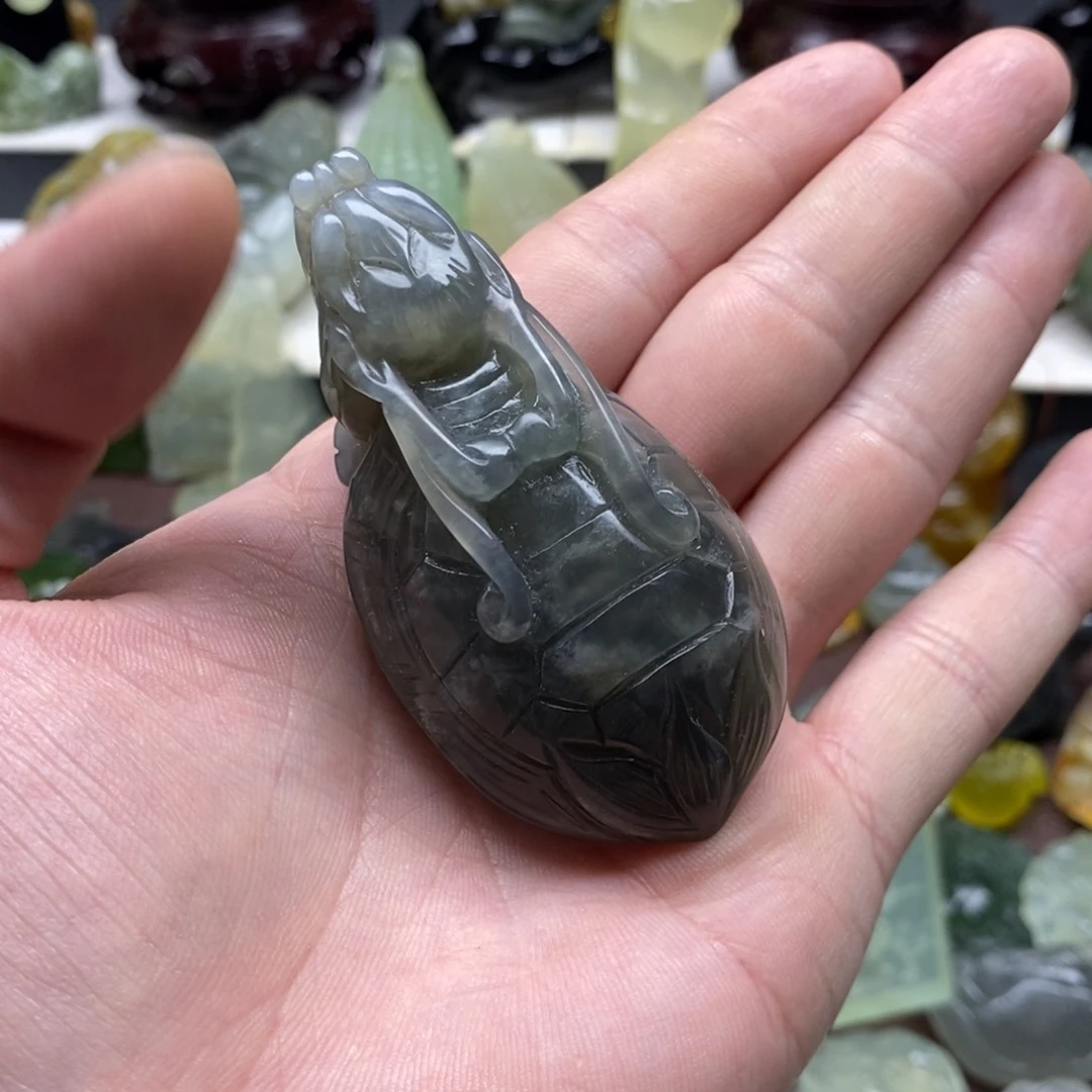 岫玉龙龟手把未镶嵌清****家