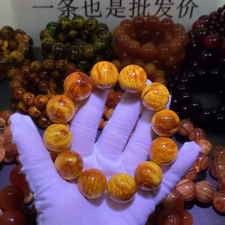 手串/手链松木（琥珀木）2.0 龙胆纹理