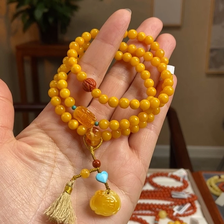 琥珀手链未镶嵌蜜蜡手串6