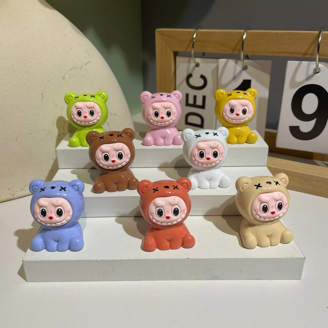 【直播拆】超可爱高品实色熊熊拉布布摆件-车载网红创意