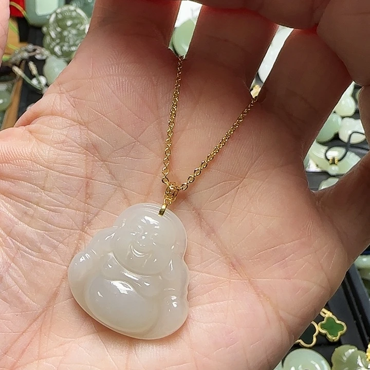 吊坠(赠链)银S925镶嵌和田玉