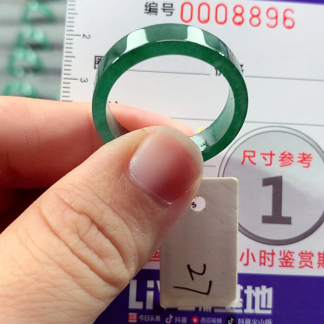 翡翠未镶嵌戒指27号