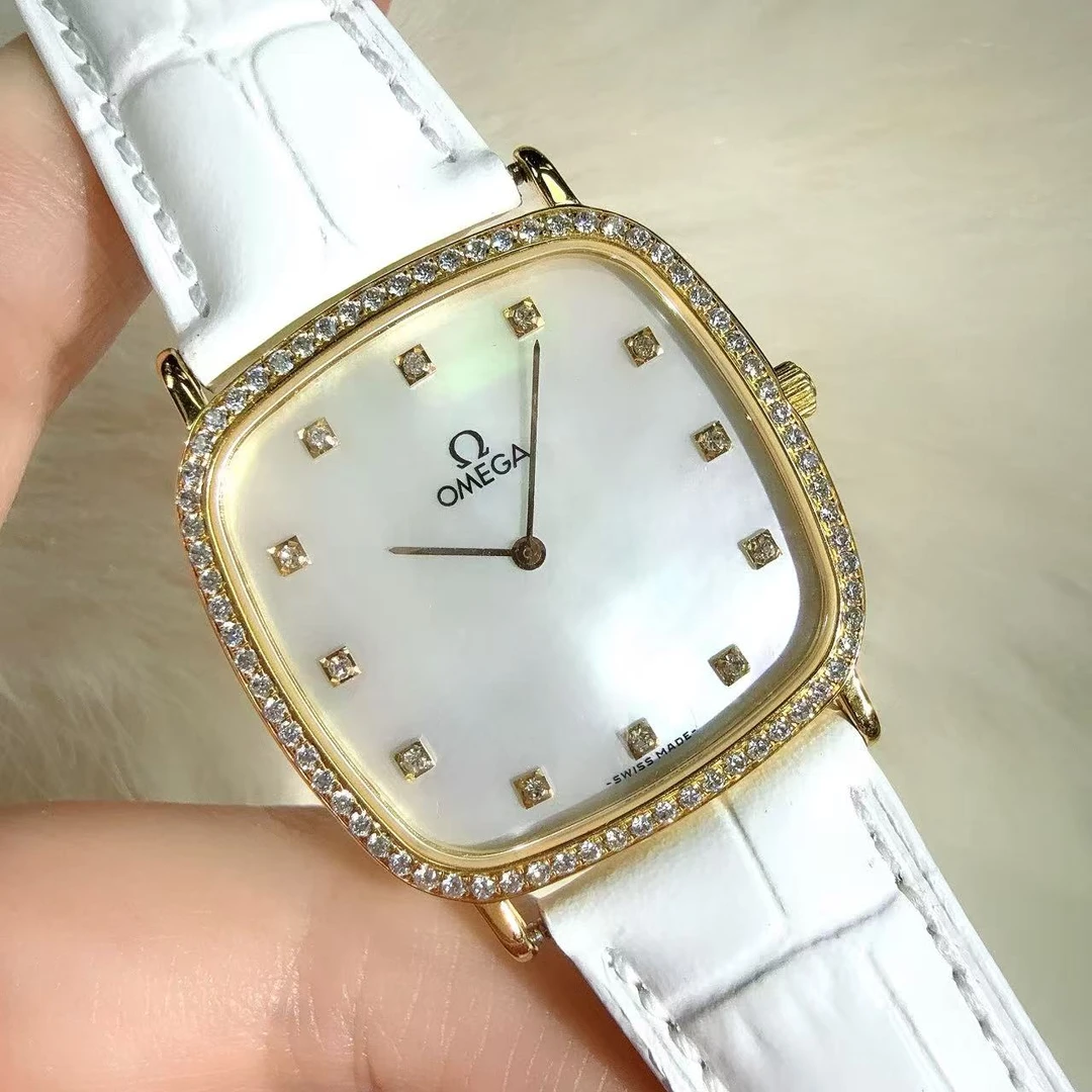 99新 Omega/欧米茄 碟飞系列 表径30mm 石英机芯腕表 后镶钻