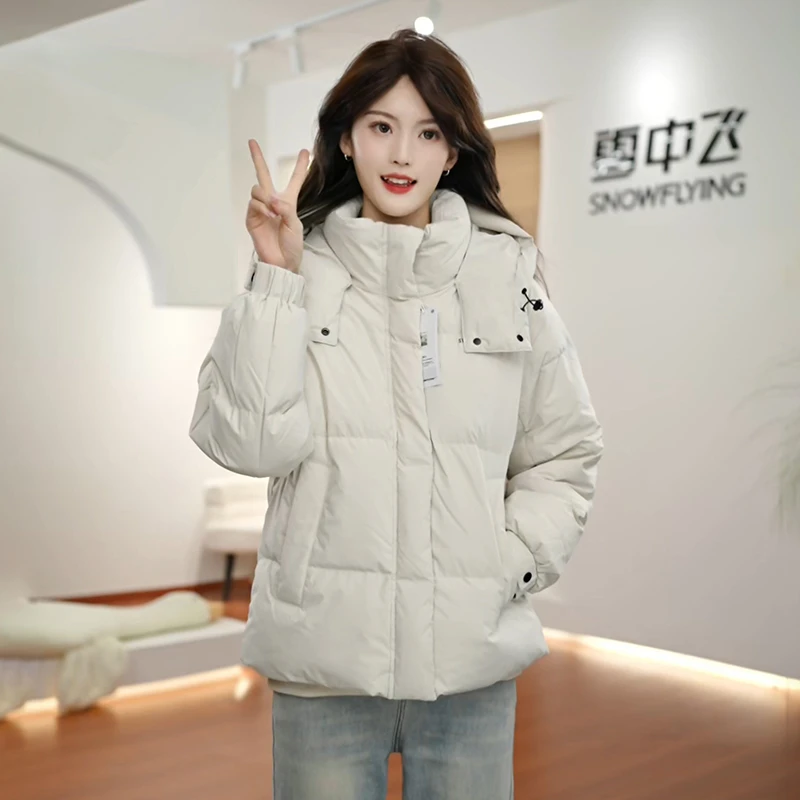 雪中飞女装【休闲系列】短款羽绒服2025年新款小个子休闲冬季外套