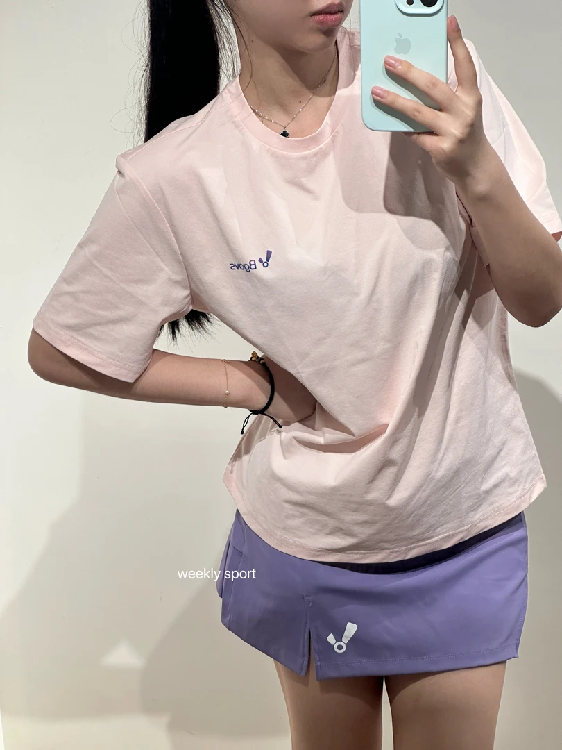 2025秋冬新品韩国BGOVS羽毛球服男女同款两色速干运动吸汗短袖