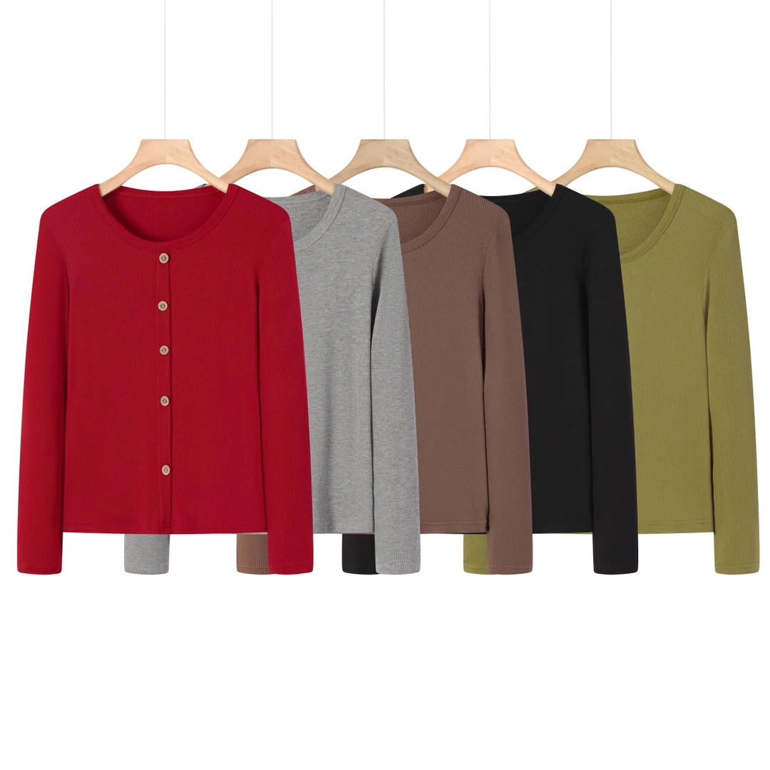 春季新款长袖t恤女时尚洋气中年妈妈装V领打底小衫百搭长衣显瘦