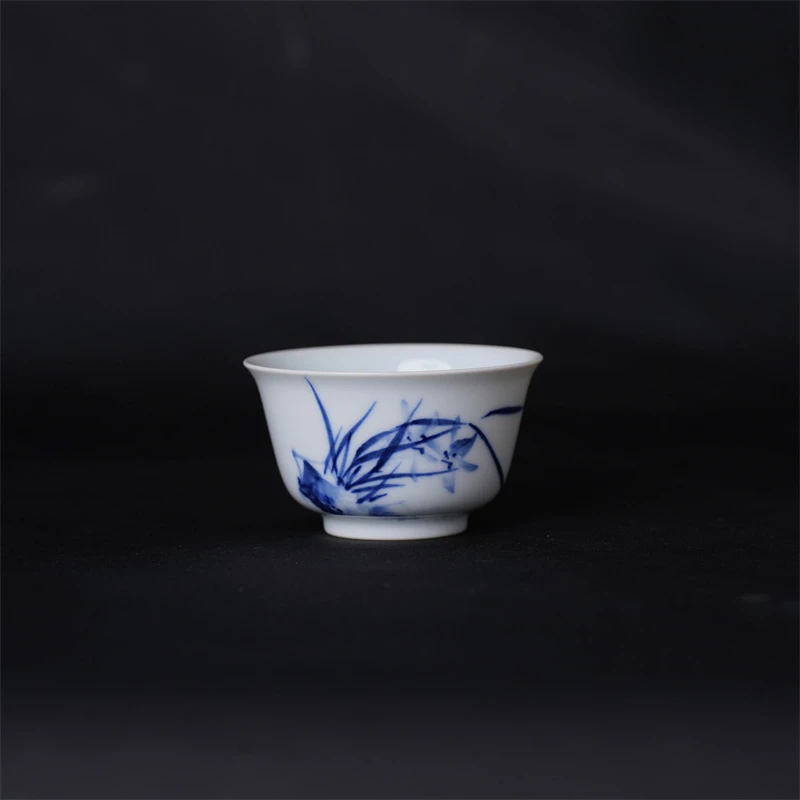 NSX8008[学茶严选]青花香兰小钟杯陶瓷