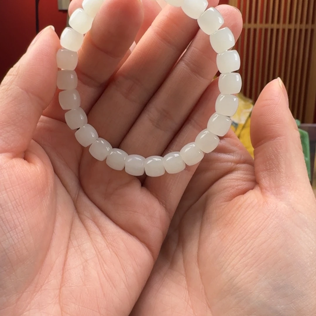 和田玉未镶嵌手串和田玉手串7/8老