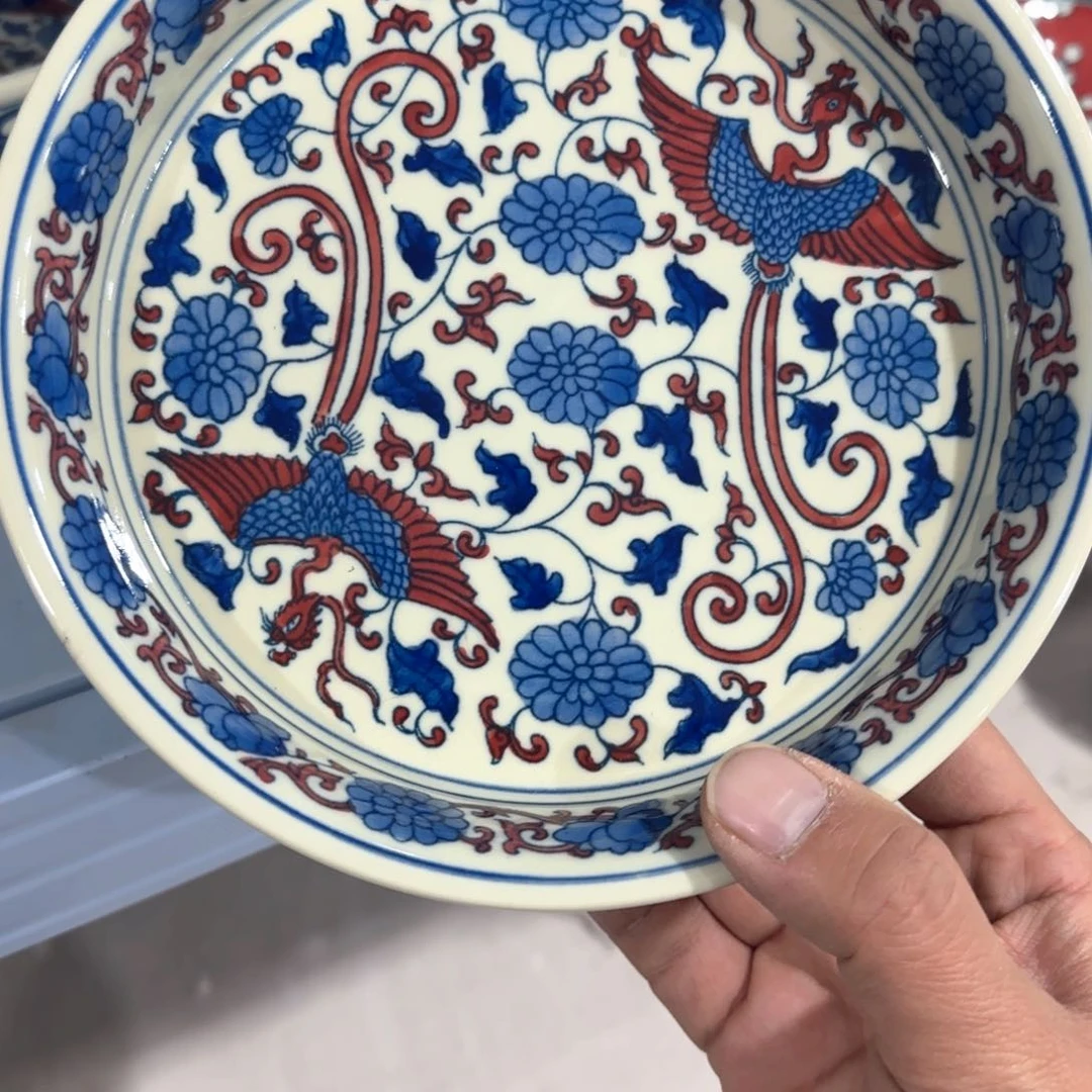 瓷片摆件手绘瓷器清库存