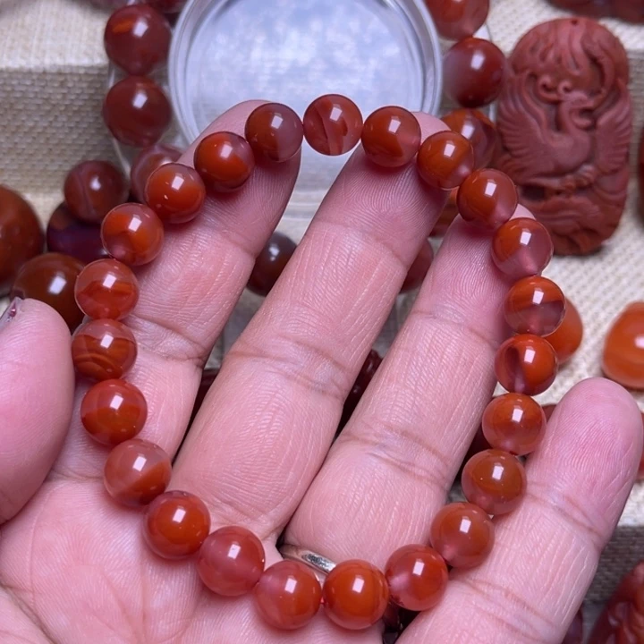 南红玛瑙未镶嵌手链半山水8 +