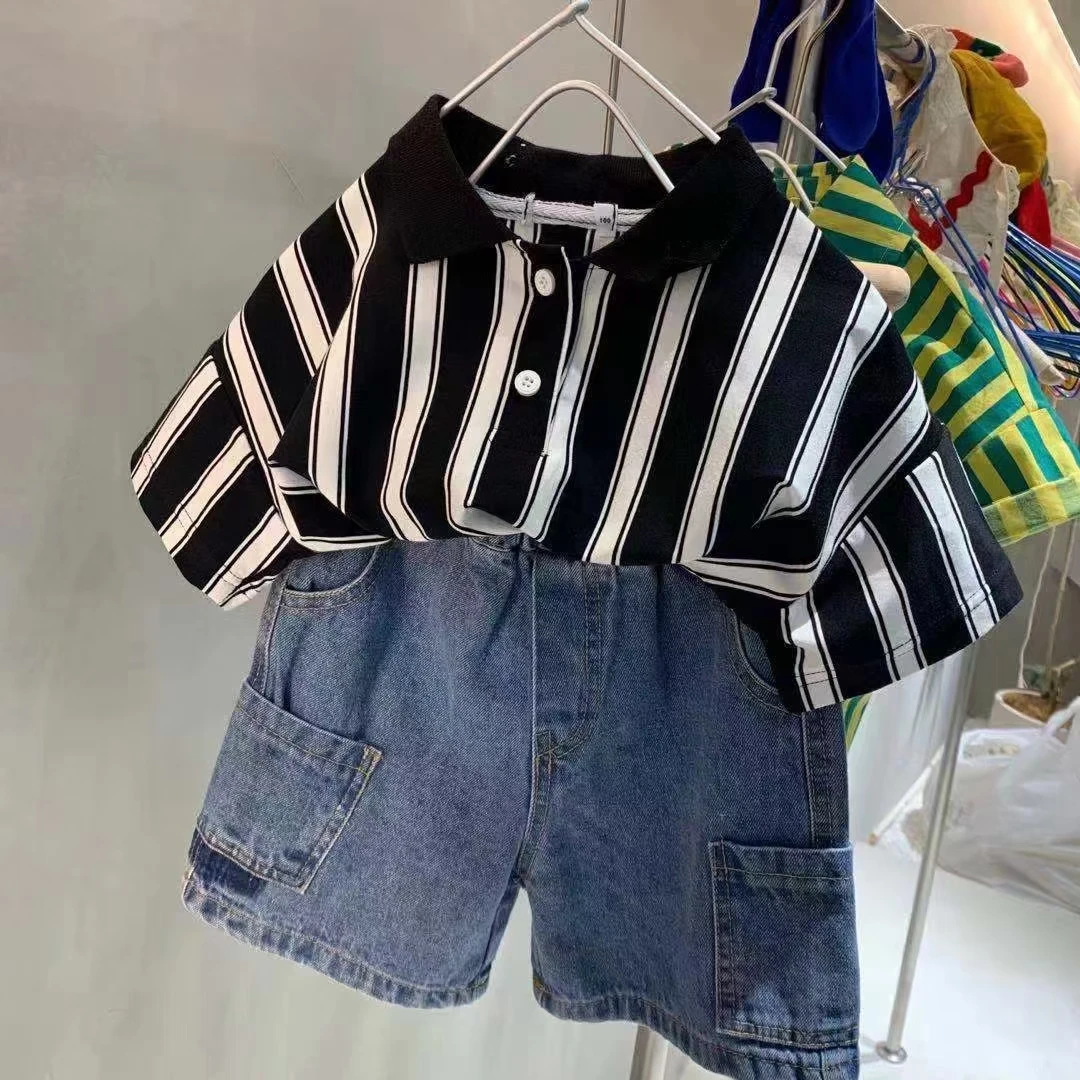 春夏秋裤儿童上衣扣号链接男女童卫衣洋气韩版翻领