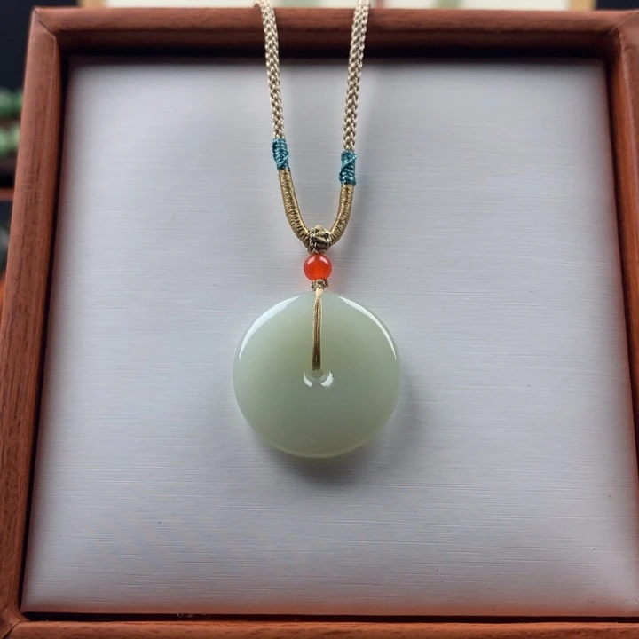 和田玉未镶嵌吊坠(不含链)25平安扣（薄款）