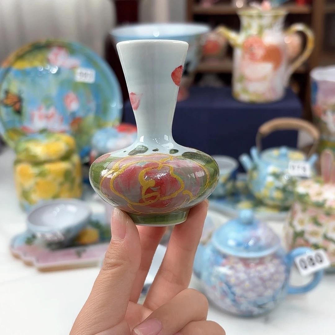 景德镇手绘高温釉下彩陶瓷茶具