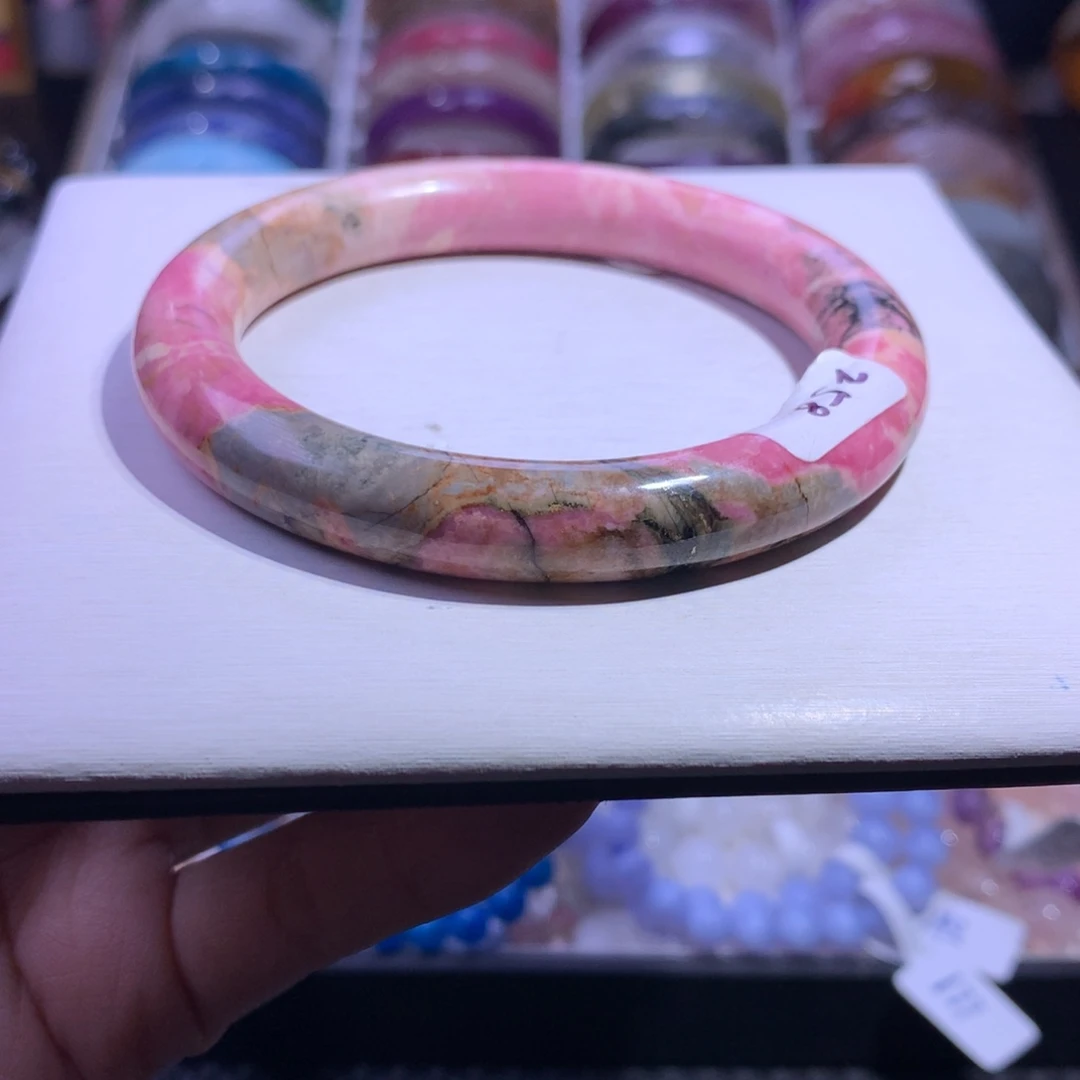 手镯水晶未镶嵌蔷薇圆条390号