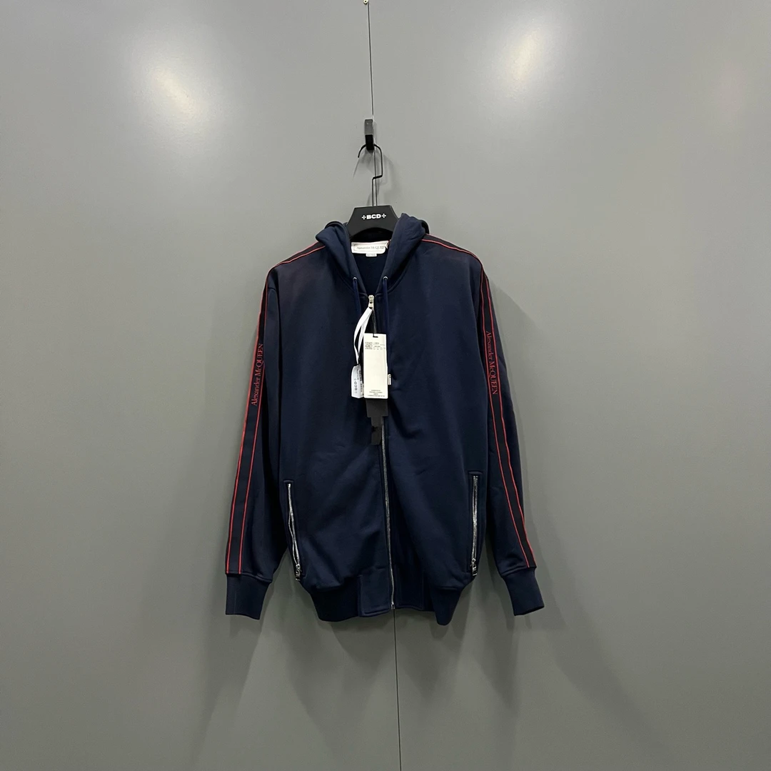 未使用 Alexander McQueen/亚历山大·麦昆 （ll）蓝帽衫全新018931