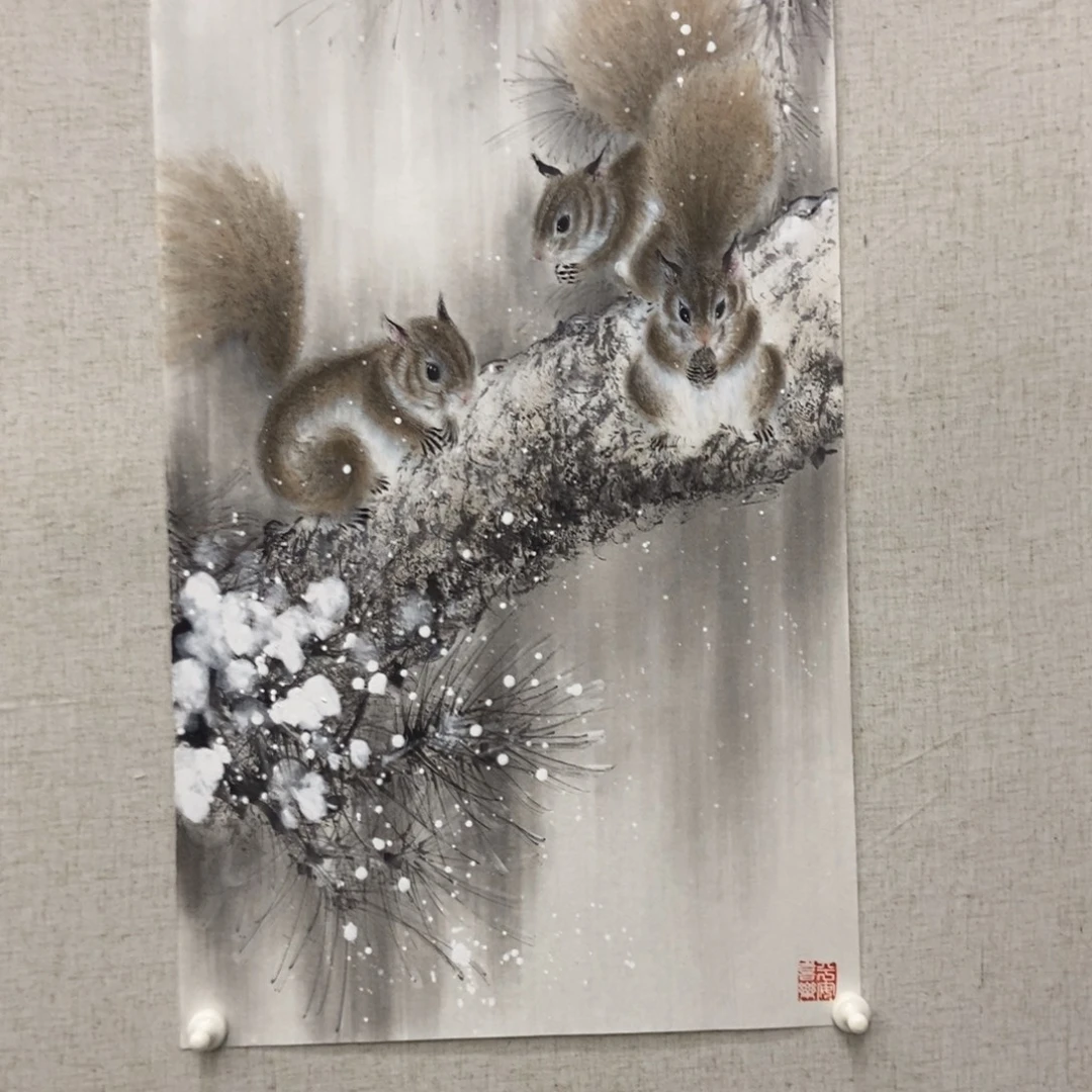 如***夫国画墨鱼精品墨鱼精品