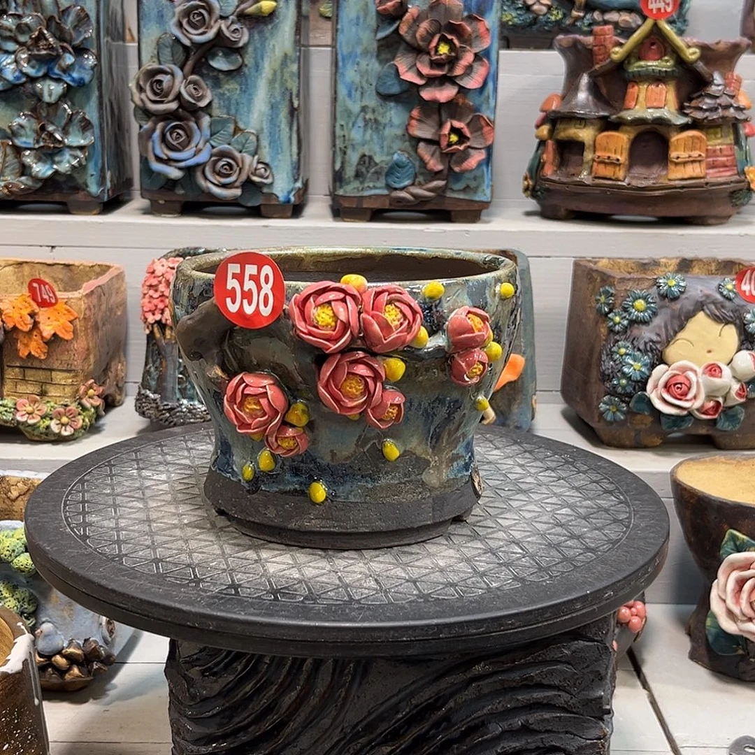 微瑕558 号陶然花器手工花盆