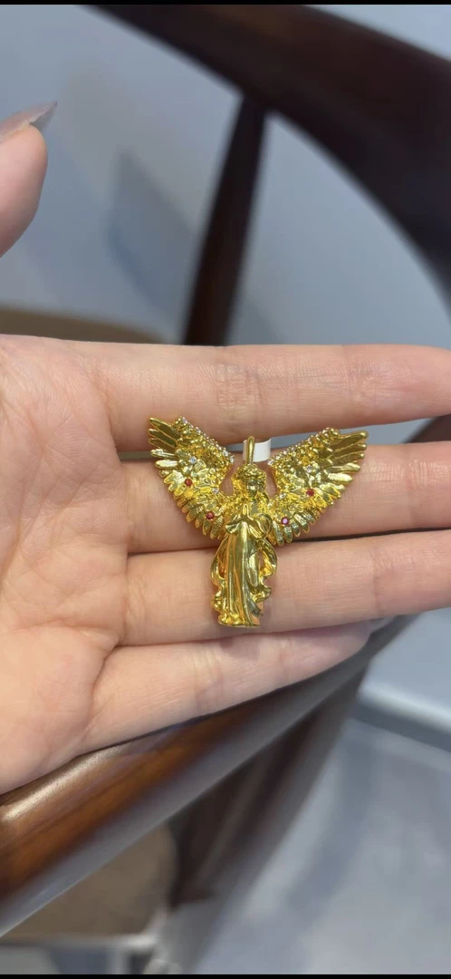 守护天使足金999吊坠