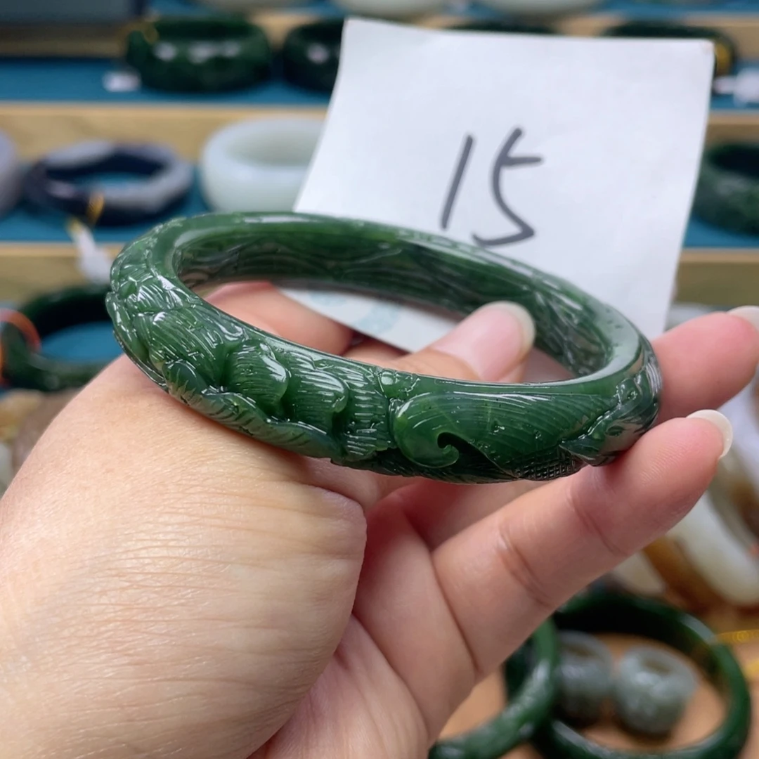 未镶嵌手镯和田玉圈口63+