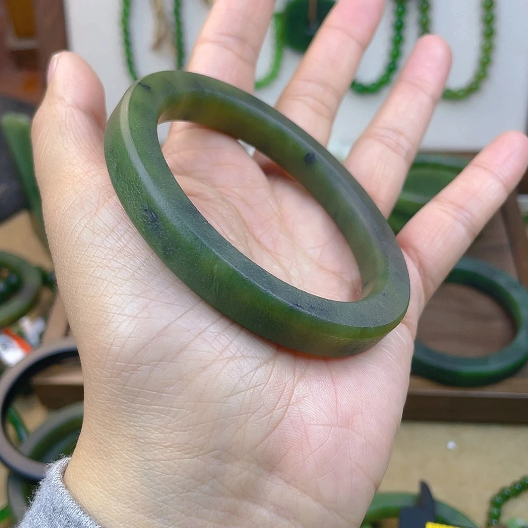 未镶嵌手镯和田玉平**福58