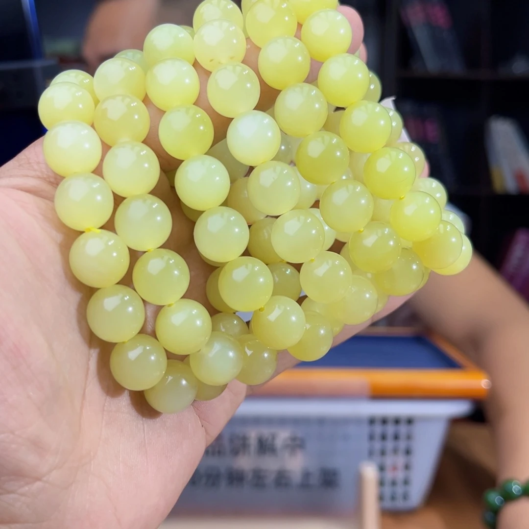 7***7手串未镶嵌和田玉纯天然新疆若羌黄口料卡12多样性发其一