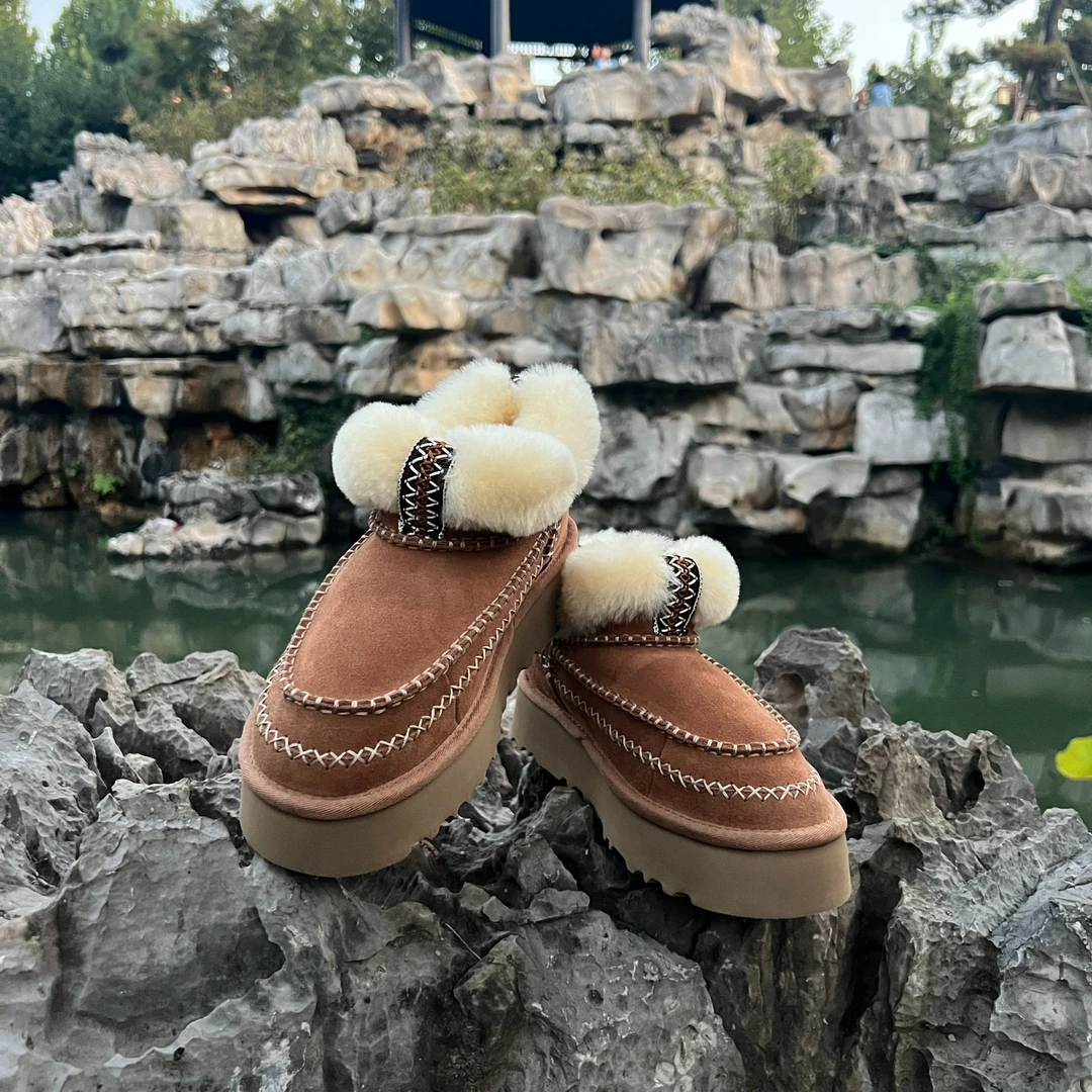 【小V口】桑坡羊皮毛一体雪地靴女鞋阿尔派秋冬新款保暖时尚百搭