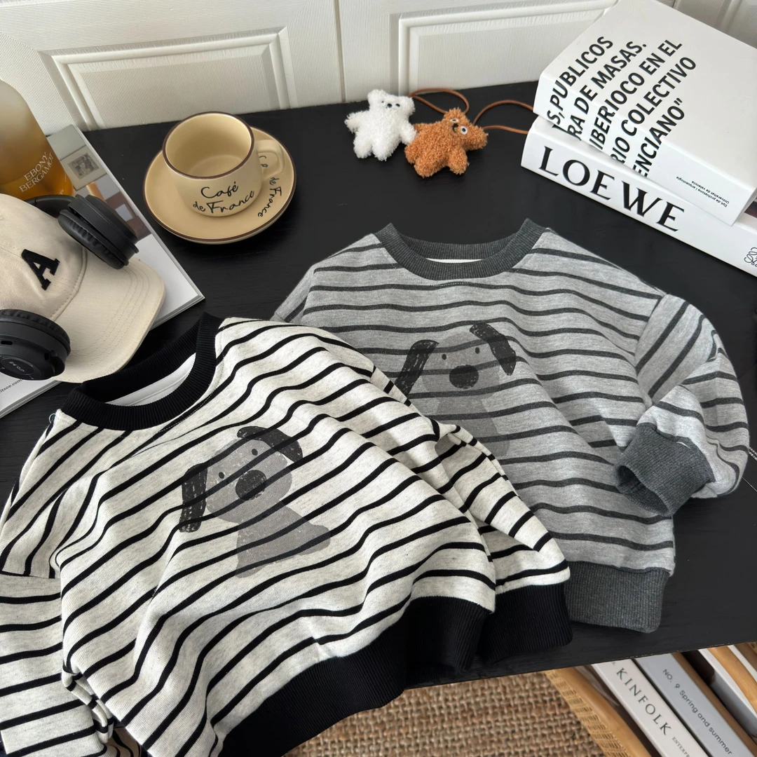 2025秋季新卫衣韩版男童女童宽松长袖休闲圆领上衣