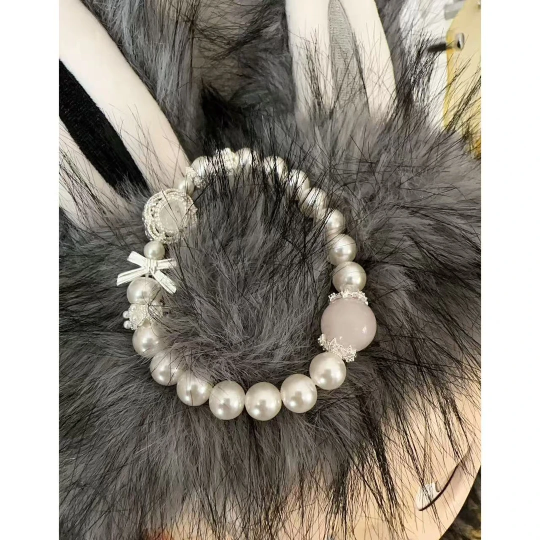 铜合金仿珍珠手链 小众设计百搭手链48597