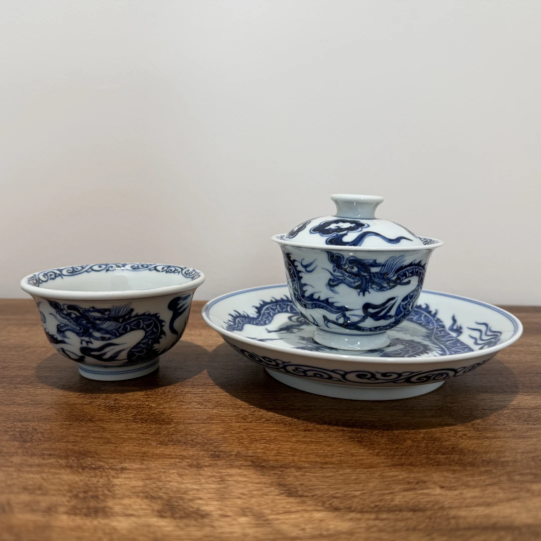 【金泓窑】青花龙纹一整套【粉丝专享预售】